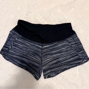 lululemon athletica Black and Gray Athletic Shorts